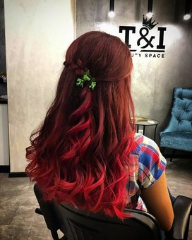 Модное окрашивание волос в салоне красоты «TI Beauty Space» в Киеве по акции