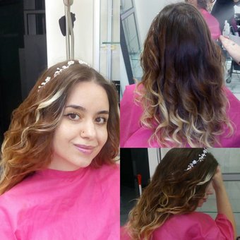 Hair highlighting in the beauty salon "Powder" in Odessa. Do according to the action.