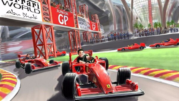 Ferrari World theme park in Abu Dhabi from the travel service Mast Tu Go in Kiev. Book tickets at a discount.