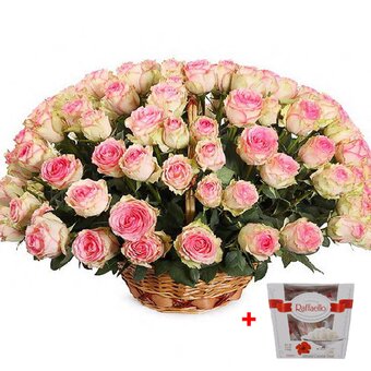 A basket of roses with delivery from «Bouquet 24». Order with a discount.