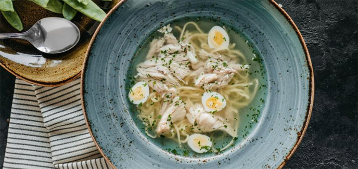 Soups, salads in the River Cafe on Heroes of Stalingrad Kiev