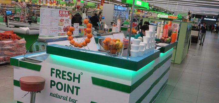 Скидки на соки в «Fresh Point»