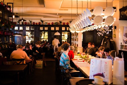 The interior of the restaurant "Compot". Book a table at a discount