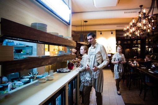 The interior of the restaurant "Compot". Book a table at a discount