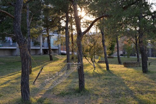 Территория пансионата «Татьяна» в Коблево. Отдыхайте семьей по акции.