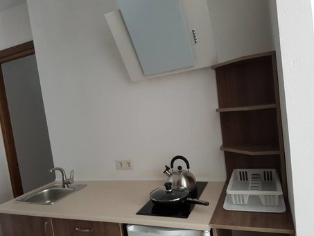 Кухня-студія однокімнатного номеру в міні-готелі «Мрія» на Будакській косі в Затоці. Резервуйте зі знижкою.