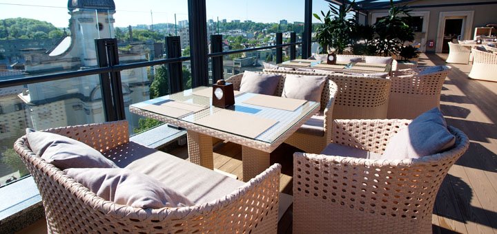 Restaurant at the Eurohotel in Lviv. Book with discount