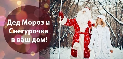 Дед Мороз и Снегурочка в ваш дом -50%