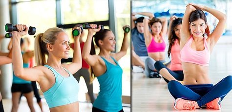 1 або 2 місяці занять аеробікою -53%