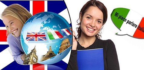 Изучение английского и итальянского языка -65%