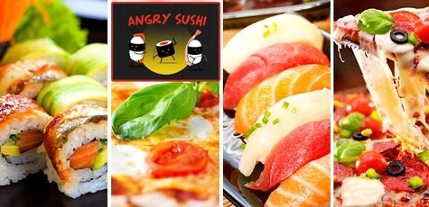 2 роллла или пиццы от «angry-sushi.od.ua» -50%!