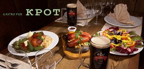 Всё меню кухни и бара в гастропабе "Крот" -50%