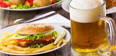 Скидка на всё меню кухни и зарубежное пиво