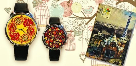 Подарочные блокноты и дизайнерские часы -50%