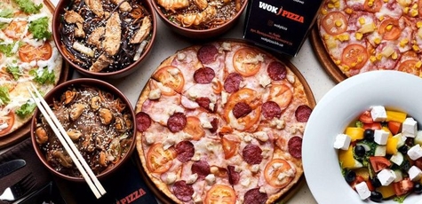 Скидка 40% на меню кухни и напитки от Wok&Pizza