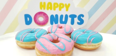 Скидка 50% на  пончики, берлинеры в «Happy Donuts»