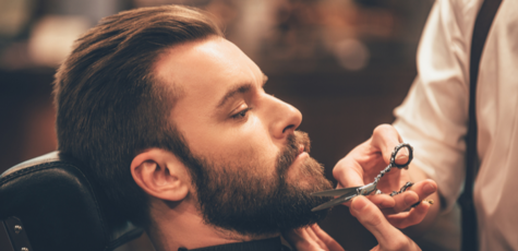 Men's haircut, styling and beard correction 