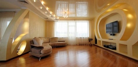 Установка натяжных потолков от компании «Визаж»!