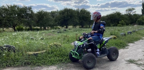 Up to 30 minutes of riding a kids ATV 