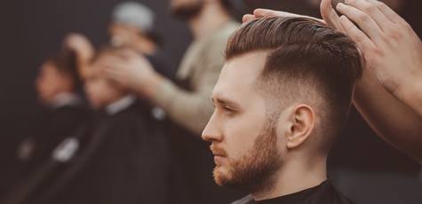 Men's haircut and styling at ALC Barbershop