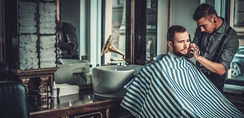 Men's Haircut, Styling and Beard Correction