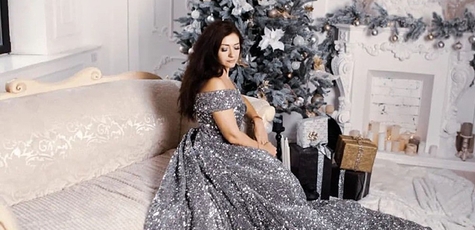 Новогодняя фотосессия в платье от «Photo of Dream»