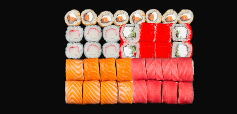 Скидка 50% на суши-сеты от службы доставки «Sushi»