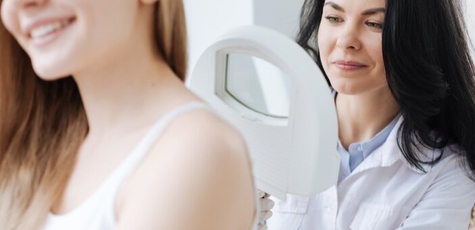 Check up by a dermatologist at the Veles Center
