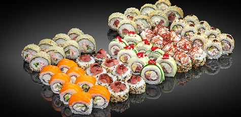 Скидка 43% на суши-сеты от сети «SushiBoss»