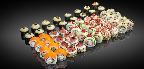 Скидка 43% на суши-сеты от сети «SushiBoss»