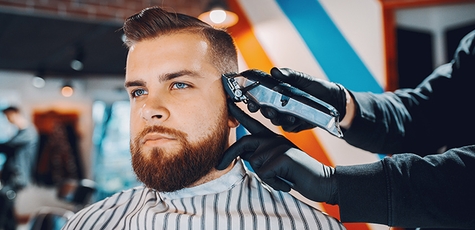 Мужская стрижка и уход за бородой в Белая борода