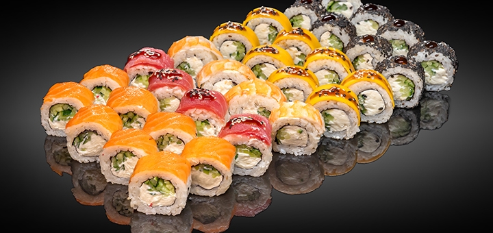 Скидка 43% на суши-сеты от сети «SushiBoss»