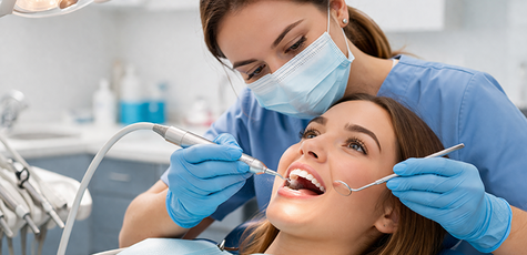 Teeth cleaning with Air-Flow at the Dent Studio