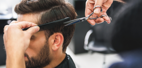 Men's haircuts and beard trims at Kim
